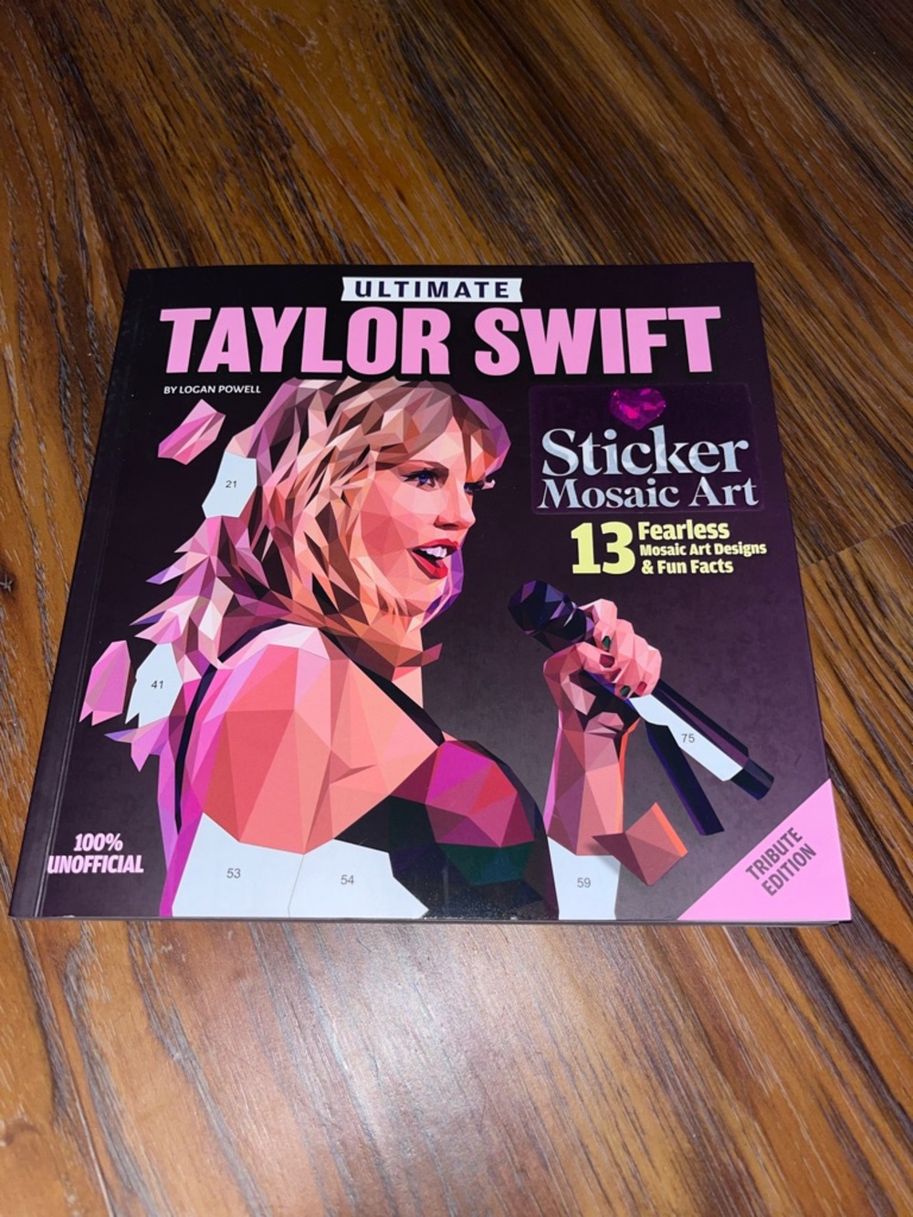 Taylor Swift Pink and Black Sticker Mosaic Art Book Tribute Edition